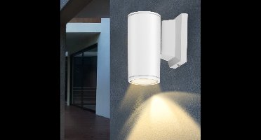 Aigostar 13VEJ Wandlamp - Industrieel - IP65 Buitengebruik - GU10 - Rond Wit - Zonder Lichtbron