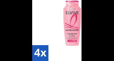 4 x L’Oréal Paris Elvive – Conditioner – Nutri Gloss – 200 ml - Lang Haar - Glans - Zachtheid - Parelpoeder - Haar Verzorgen