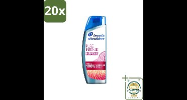 20 x Head & Shoulders - Anti-Roos Shampoo - Pure Intense - Grapefruit - 250 ml - Grootverpakking - Anti-roos Shampoo - Vet Hoofd - Schone Hoofdhuid - Roosvrij Haar - Grapefruit Geur