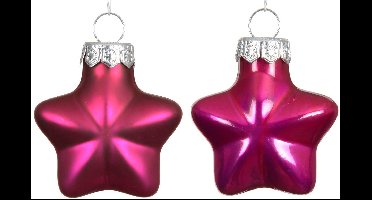 Kaemingk kersthanger ministerretjes festive pink Ø 4 cm glas 12-delig