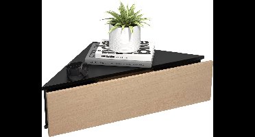 VCM zwarte nachtkastje, nachtkastje, nachtkastje voor slaapkamer, groot nachtkastje, nachtkastje met lades voor slaapkamer, nachtkastje met lades, nachtkastjes Houten muur lade nachtkastje muur plank hoek plank lade console nachtkastje Usal S