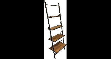 Wandrek Mano - Industrieel - Metaal - Hout - 197x65cm