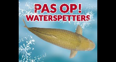 Pas op! Waterspetters 92 chagoi waakbord met een gekleurde achtergrond
