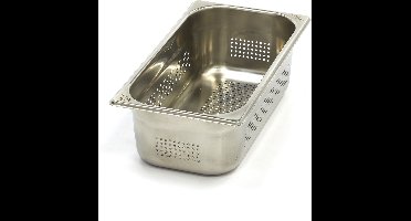 Gastronorm Bak - 1/3 GN - 10 cm Diep - RVS - Geperforeerd