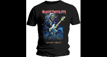 Iron Maiden - Eddie On Bass Heren T-shirt - S - Zwart