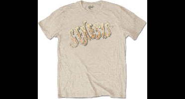 Genesis - Vintage Logo - Golden Heren T-shirt - S - Creme