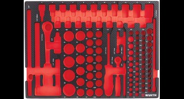 Wurth - Systeeminlay 8.4.1, dopsleutel 1/4 + 1/2 inch - Systeeminlay 8.4.1, dopsleutel 1/4 + 1/2 inch x 1 st