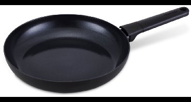 Brabantia VANTA Koekenpan - Ø 28 cm - Ergonomisch en licht - 100% PFAS vrij- Trendy design - 100% gerecycleerd aluminium - keramische anti-aanbaklaag - Geschikt voor alle warmtebronnen – Zwart.