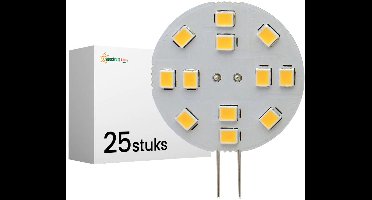 Spectrum LED Insteeklampje G4 2W - 12V - 190 Lumen - 3000K Warm wit - Gezellig licht - Energiezuinig - 25 stuks