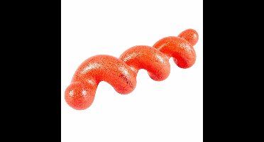 Coockoo Squiggle Hondenspeeltje - Rubber Werp- en Kauwspeeltje met Organische Vorm - 26,5cm - Rood