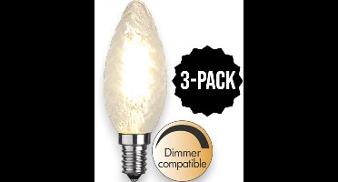 3-Pack | Kaarslamp - E14 - 4.2W - Extra Warm Wit - 2700K - Dimbaar - Filament - Helder