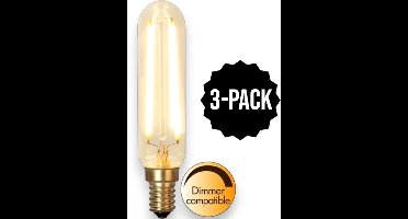3-Pack | Staaflamp - E14 - 2.5W - Super Warm Wit <2200K - Dimbaar - Filament - Helder
