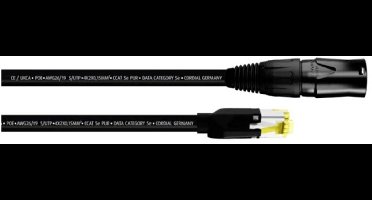 Cordial 15549 RJ45 Netwerkkabel, patchkabel CAT 5e S/UTP 3.00 m Zwart PUR-mantel 1 stuk(s)