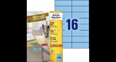 Etiket avery 3453 105x37mm blauw 1600st | 5 stuks