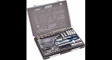 Mannesmann gereedschapset - 82-delig - Opnames 1/4" en 1/2" - Chrome Vanadium