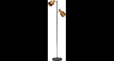 ETH conter - Moderne Vloerlamp | Staande Lamp - 2 lichts - H 1500 mm - Zwart - Woonkamer | Slaapkamer | Keuken