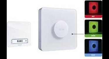 m-e modern-electronics 41144 Complete set voor Draadloze deurbel Verlicht, Met naambord