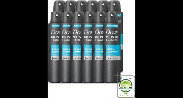 12 x Dove Men+Care – Deodorant Spray – Clean Comfort – 200 ml - Grootverpakking - Vaatwasstrips - Anti-transpirant Spray - Okselgeur - Frisse Geur - Schone Geur - Okselverzorging