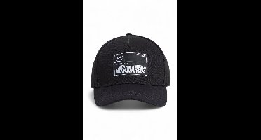 Dsquared2 pet zwart met logolabel en Family Business-borduursel unisex - One Size