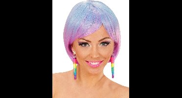 Neon kleurige cone oorbellen