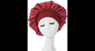 Satijnen Slaapmuts - Satijnzacht en Stijlvol - Nachtelijk Comfort voor Dames en Volwassenen - Rood