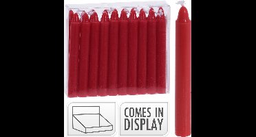 Kerstboomkaarsjes 20 stuks - 10.5cm - Rood - Kerstboomversiering