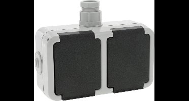 Peha Spatwaterdicht Contactdoos Opbouw 2V Horizont Randaarde Wartel M20