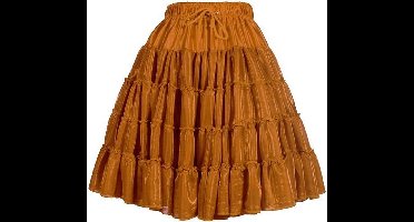 Luxe petticoat 2 laags metallic koper