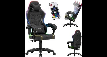 Huzaro Force 2.7 RGB – luxe velours gamestoel met LED-verlichting en ergonomisch design