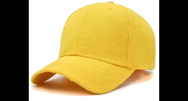 Scoby - Pet - Baseball Cap - Baseball Pet - 6 Panelen - Cotton Hat - Verstelbaar - Katoen - Geel