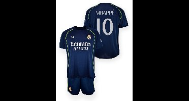 Kylian Mbappé Real Madrid Uit Tenue 25/26 - Maat 116 - Voetbaltenue - Shirt & Broekje - Jongens en Meiden - Sportkledingset - 100% Polyester