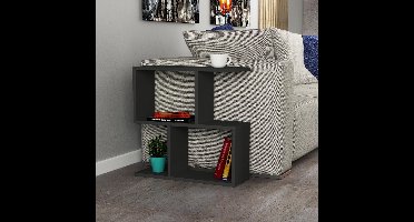 Skye Decor, Bijzettafel, Mania - Anthracite, Gemelamineerde spaanplaat, Antraciet, 60 x 20 x 60 cm