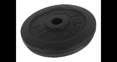 Tunturi Halterschijf - Halter gewichten - 1 x 5 kg - Ø 30 mm - Gietijzer - Incl. gratis fitness app