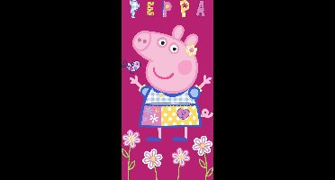 Carbotex Handdoek Peppa Pig Junior 70 X 140 Cm Katoen Paars