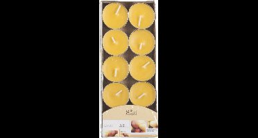 Arti Casa Geurtheelichtjes - 10x stuks - mango - geel - was/paraffine - 3,5 uur