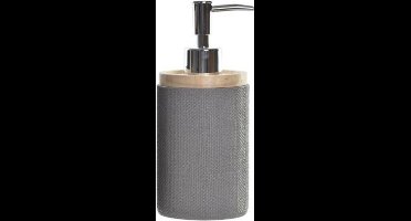 Items Zeeppompje/dispenser - klassiek - grijs - polystone - 8 x 18 cm - lotionpompje - keuken/badkamer/toilet