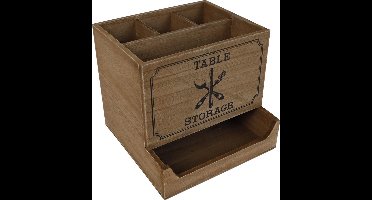 Bestekbak/Servethouder Kitchen Storage 19 Cm Hout Naturel