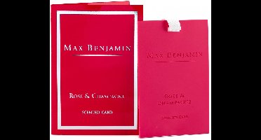 Max Benjamin Geurkaart Rose & Champagne 10 Cm Papier Rood