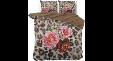 Dreamhouse Floral Panther - Dekbedovertrekset - Tweepersoons - 200x200/220 + 2 kussenslopen 60x70 - Bruin