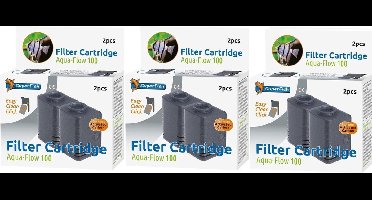 SuperFish AquaFlow Easy Click 100 Cartridge - Aquariumfilter - 3 x 2 Stuks