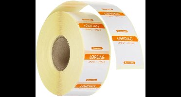 HENDI Voedselveiligheidsstickers zaterdag oranje 25 x 25 mm datumvak
