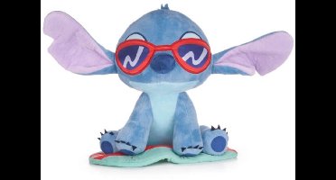 Stitch (Rode Zonnebril) Disney Lilo & Stitch Pluche Knuffel 30 cm - Speelgoed Knuffels voor Kinderen Jongens Meisjes