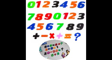 BK - Magnetische Cijfers - Leren Rekenen - 20 Cijfers - 6 Tekens
