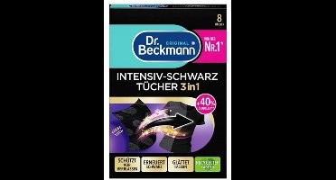 Dr. Beckmann Zwarte Kleding Wasdoekjes - Kleurbescherming 3-in-1 - 8 Stuks