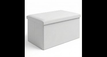 Ruhhy Velvet Poef met Opbergruimte – 60x30x30 cm – Grijs – Zitpoef / Voetenbankje – Fluweel – Modern Design