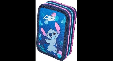 CoolPack Jumper - pennenetui - met drie compartimenten en accessoires - Disney Stitch Blauw