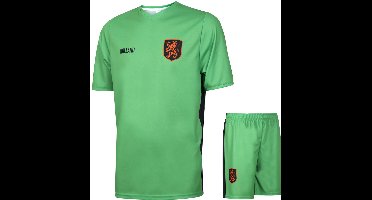 Nederlands Elftal Keeperstenue Groen - Voetbal Tenue Kinderen - Shirt en Broekje - Jongens en Meisjes - Volwassenen - Heren en Dames - Maat 128