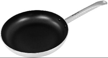 Mega-M Professionele Koekenpan met Antiaanbaklaag - Ø 26 cm - Aluminium - Geschikt voor Inductie, Gas en Keramisch - RVS Handgreep - Duurzaam & Functioneel