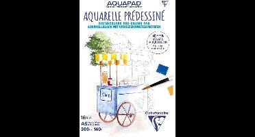 Clairefontaine Aquapad Aquarelpapier - A5 - 300g - Bedrukte kleurplaten - 16 vellen - 5 stuks