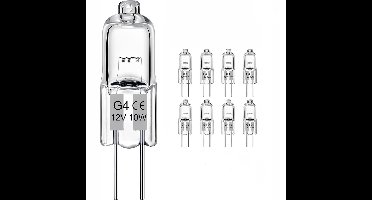 Halogeen Lampjes Set van 8 Stuks G4, 12 V, 10 W - Afzuigkap Dimbaar